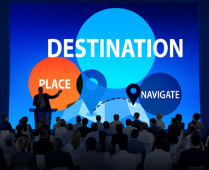 Poster - Destination Navigate Exploration Place Travel Concept