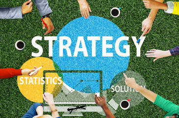Wall Mural - Strategy Solution Tactics Statistics Growth Concept