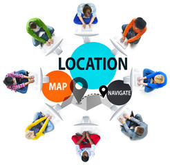 Poster - Location Destination Navigation Map Direction Concept