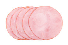 Smoked Ham Isolated On White Background