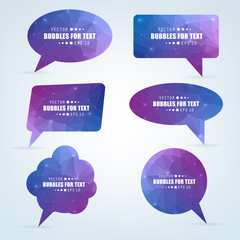 Fototapete - Abstract Creative concept vector empty speech bubbles set. For