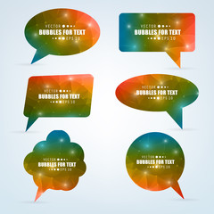 Fototapete - Abstract Creative concept vector empty speech bubbles set. For