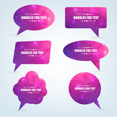Fototapete - Abstract Creative concept vector empty speech bubbles set. For