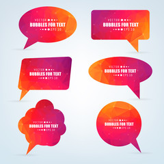 Fototapete - Abstract Creative concept vector empty speech bubbles set. For
