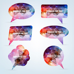 Fototapete - Abstract Creative concept vector empty speech bubbles set. For