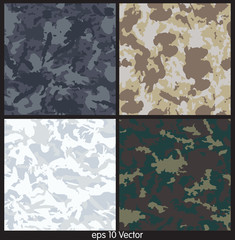 Wall Mural - seamless camouflage pattern vector