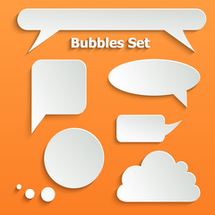 Fototapete - Abstract Creative concept vector empty speech bubbles set. For