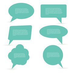 Fototapete - Abstract Creative concept vector empty speech bubbles set. For