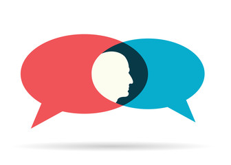Fototapete - Abstract Creative concept vector empty speech bubbles set. For