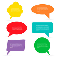 Fototapete - Abstract Creative concept vector empty speech bubbles set. For