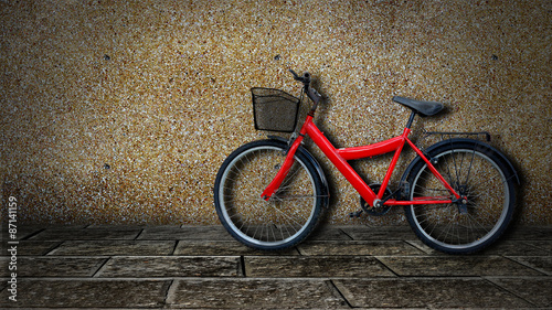 Obraz w ramie red bicycle