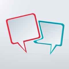 Fototapete - Abstract Creative concept vector empty speech bubbles set. For