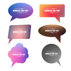 Fototapete - Abstract Creative concept vector empty speech bubbles set. For