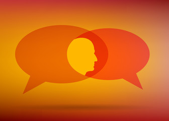 Fototapete - Abstract Creative concept vector empty speech bubbles set. For