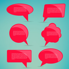 Fototapete - Abstract Creative concept vector empty speech bubbles set. For