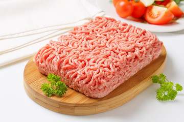 Canvas Print - Raw ground pork