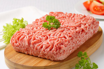 Canvas Print - Raw ground pork