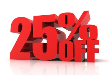 twenty five percent off sale