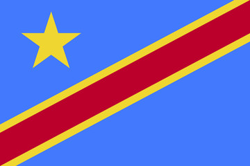 Wall Mural - Flag of Democratic Republic of the Congo vector