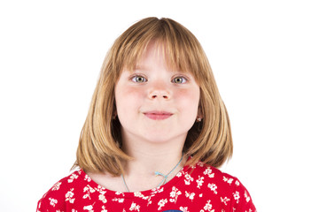 little girl model in the studio