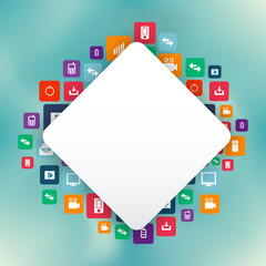 Fototapete - Abstract Creative concept vector empty speech bubbles. For web