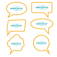 Fototapete - Abstract Creative concept vector empty speech bubbles set. For