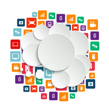 Abstract Creative concept vector empty speech bubbles. For web