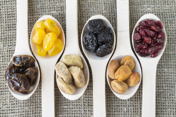 Wall Mural - Abstract view of the dried fruits