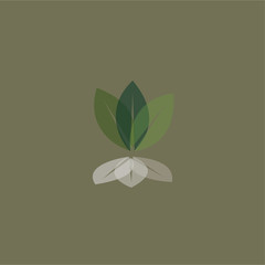 Canvas Print - leaf icon vector