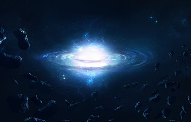 Wall Mural - galaxy and asteroids