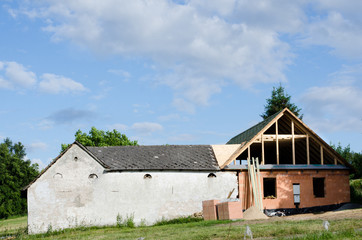 Poster - old house under reconstruction