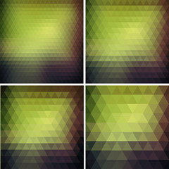 Poster - Abstract retro triangle  background 