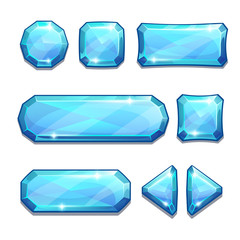 Wall Mural - blue crystal buttons