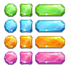 colorful crystal buttons