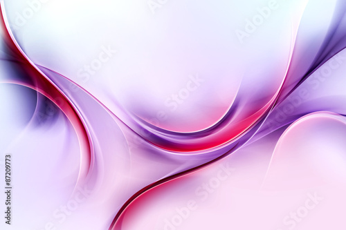 Naklejka - mata magnetyczna na lodówkę Purple Abstract Waves Art Composition Background