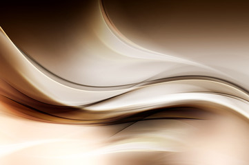 Poster - Gold Abstract Wave Art Composition Background