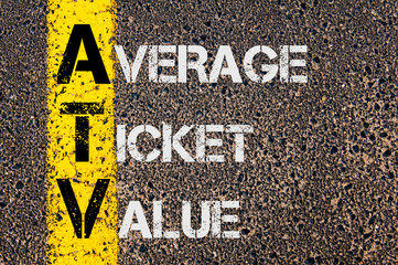 Wall Mural - Business Acronym ATV as Average Ticket Value