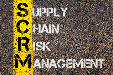 Wall Mural - Business Acronym SCRM as Supply Chain Risk Management