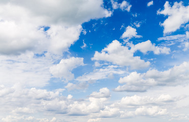 Wall Mural - blue sky with clouds closeup