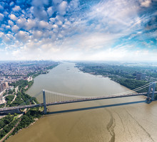 Aerial View Of George Washington Bridge In New York City