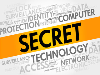 Poster - SECRET word cloud, business concept