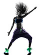 © snaptitude - woman zumba dancer dancing exercises silhouette