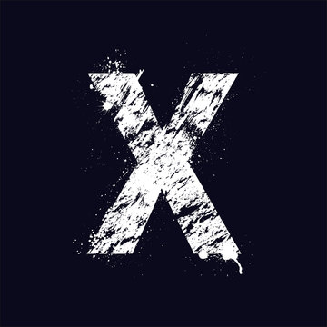 Grunge letter X