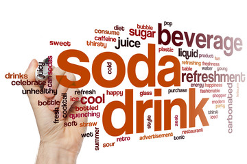 Canvas Print - Soda drink word cloud