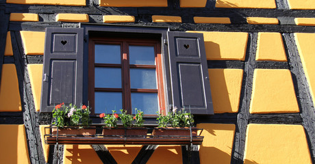 Alsace architecture village de Riquewihr
