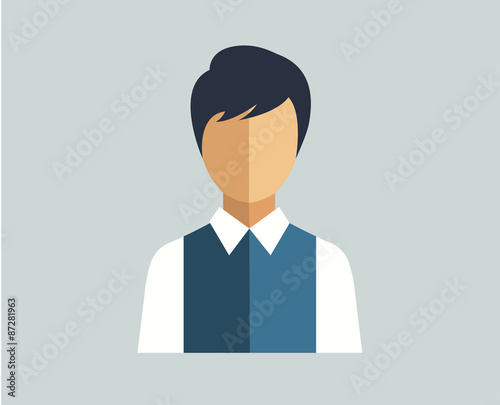 Human Vector Icon Illustration Isolated Shirt Face And Flat Stock Vektorgrafik Adobe Stock