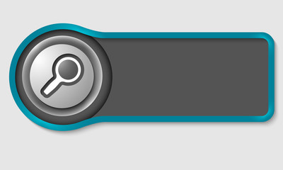 Leinwandbilder - Abstract button for your white text and magnifier