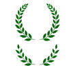 green laurel wreaths - vector illustration 