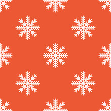 Orange Snowflake Pattern