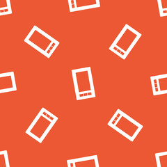 Poster - Orange smartphone pattern